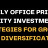 Black background with bold white and yellow text reading Family Office Private Equity Investments: Strategies for Growth and Diversification, highlighting investment strategies for family office growth.