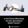 Creative visual showing a generational handover of wealth through stacked coins, representing how family office software enables smooth financial planning and inheritance management.